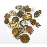 An assortment of 25 Army, Navy & Air Force badges