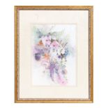 S McCabe (modern British) - Still Life of Flowers - signed lower right, watercolour, framed &