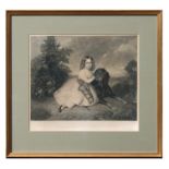 After F Winterhalter (1805-1873) - Le Premier Amis or The First Friend - engraving, framed & glazed,