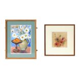 Vivienne Adams (modern British) - Daises & Clementine's - acrylic, signed lower right, framed &