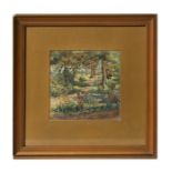 F R R Hayling - A Wooded Glade - watercolour, signed & dated 1906 lower left, framed & glazed, 15 by