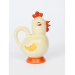 A Clarice Cliff Bizarre Novelty ‘Chick' hot-chocolate pot and cover, printed and painted in