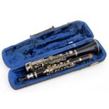 An R Gottsmann B clarinet, cased.