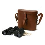 A pair of Imperial Optical Co. Perfex extra luminous 8x25 binoculars, cased,