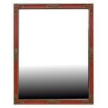 A Regency style rectangular strut frame mirror, 40cms (15.75ins) wide.