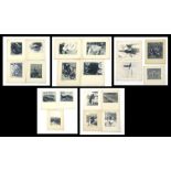 A group of mid century studio black & white photographs by photographer P C Askew, various