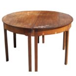 A 19th century mahogany D-end dining table.