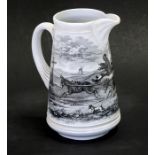 A Copelands & Sons transfer printed jug 'Going to the Derby', 22cms (9ins) hiigh.Condition