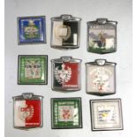 Assorted badge bar badges for British counties including Nottinghamshire, Northamptonshire,