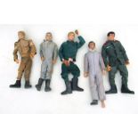 A quantity of Action Man figures; together with three Action Man vehicles to include a helicopter