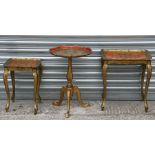 Three Italian 20th century occasional tables (3).Condition ReportPlastic, one table leg a/f