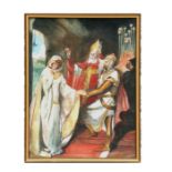Monica Salisbury - The Marriage of a Crusader - signed lower right, watercolour, framed & glazed, 21