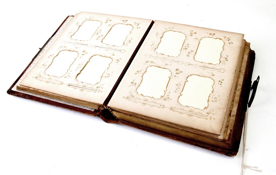 A 19th century leather bound musical carte de visite album (contains no photos). - Image 3 of 3