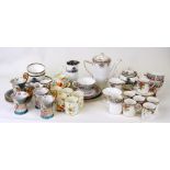 A Royal Doulton 'Poppy' pattern part coffee set together with other ceramics