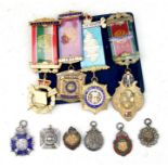 A set of four Royal Order of Buffaloes silver gilt and enamel jewels, issued to Brother L B J