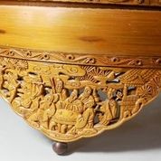 Two Chinese carved wooden birdcages. 50cm 19.75 ins) high - Image 2 of 3