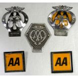 Automobile Association (AA) commercial and member's badges.