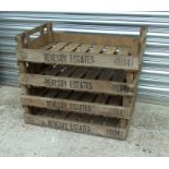 Four Revesby Estates wooden seed trays, 76cms (30ins) wide (4).