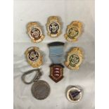 Five enamel lapel badges for the Society of Motor Manufacturers & Traders Ltd Council (SMMT) for