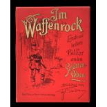 A large German "Im Waffenrock" folder containing WW2 German prints including the SS. Size closed