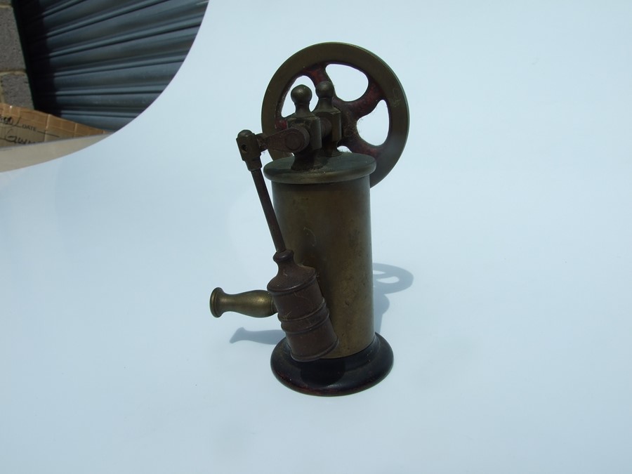 An Islamic hanging oil lamp; together with a Morse Code key; an Autolite lamp; a stationary engine - Image 4 of 6