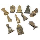 A group of Victorian and later letter clips.