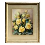 Jack Carter (modern British) - Rosalinda Roses - signed & dated '58 lower right, watercolour, framed