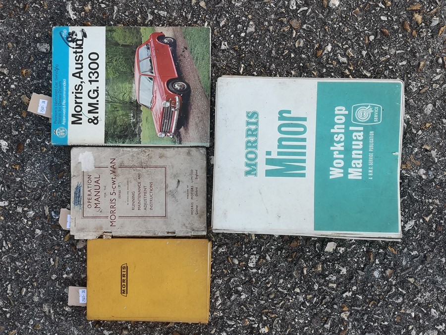 A quantity of Morris operation manuals including Minor, Five-CWT van (Series Z), 13-1100 Mk II and