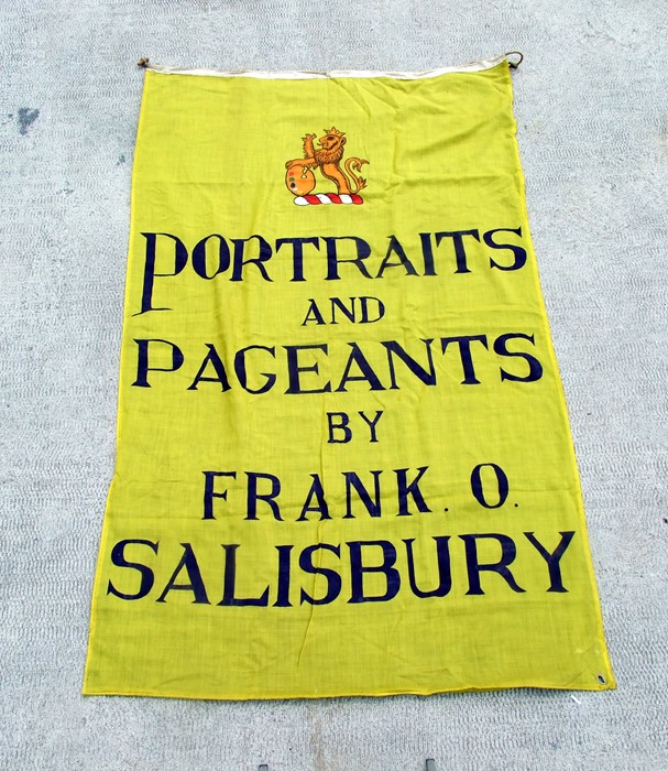 Frank O Salisbury interest (1874-1962), A large flag / pennant - 'Portraits and Pageants by Frank - Image 3 of 3
