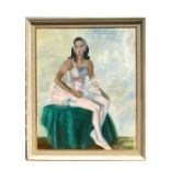 Silvia Chrichton (nee Salisbury) - The Young Ballerina - signed & dated '70 lower right, oil on