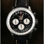 A 2016 Breitling Navitimer gentleman's chronograph wristwatch, the black dial with three