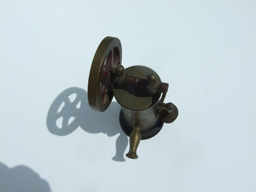 An Islamic hanging oil lamp; together with a Morse Code key; an Autolite lamp; a stationary engine - Image 6 of 6