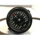 A Smiths dashboard rev counter, as fitted to Rolls-Royce Phantom models, with cable, 10 cm, 4 inches