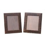 A pair of David Linley design burr walnut strut photo frames, retailed by Dunhill and stamped '