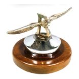 A 1920s Bentley Flying B car mascot, by A E Lejeune, nickelled bronze, smaller version as fitted