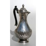 A Victorian silver water jug, London 1888, total weight 450g, 25cms (9.75ins) high.
