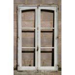 A 19th Century painted two door six panel window (lacks glass)