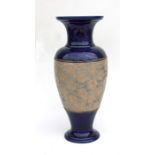 A large Royal Doulton stoneware vase, 48cms (18.75ins) high.Condition ReportGood overall condition