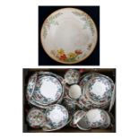 A large quantity of Royal Cauldon Victoria Pattern dinner and tea wares; together with a Crown Ducal