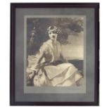 Frank O Salisbury (1874-1962) - Portrait of Monica Salisbury - black & white print, signed in pencil