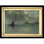 T Henderson (19th century school) - At Anchor, Holy Island, Arran - signed lower right, oil on
