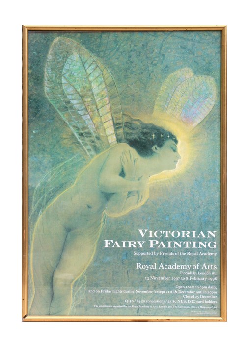 A Royal Academy of Arts Fairy Paintings poster, 13th November 1977 - 8th February 1998, framed &