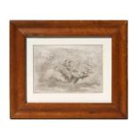 After Jean Honore Fragonard (1732-1806) - etching in a glazed maple frame, 20 by 14cms (8 by 5.