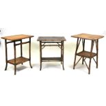 Three late 19th century bamboo occasional tables, the largest 60cms (24ins) wide (3).