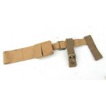 An unissued 08 Pattern bayonet frog with helve strap and carrier. Marked to the reverse of the