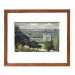 C Octavius Wright - Greenwich Park - signed lower right, oil on board, framed and glazed, 21 by