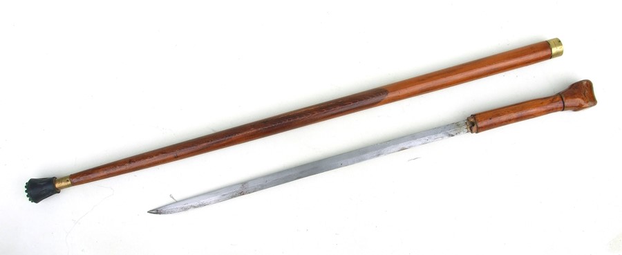 A sword stick with 46cms (18ins) steel blade.