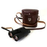 A pair of Carl Zeiss Jena 10x40 binoculars, numbered 6450505, cased.