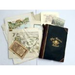 A group of Admiralty maps; together with unframed 19th century maps, watercolours, prints, The Times