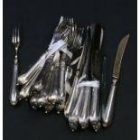 A quantity of silver plated flatware to include Kings Pattern.